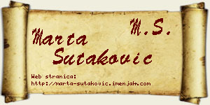 Marta Šutaković vizit kartica